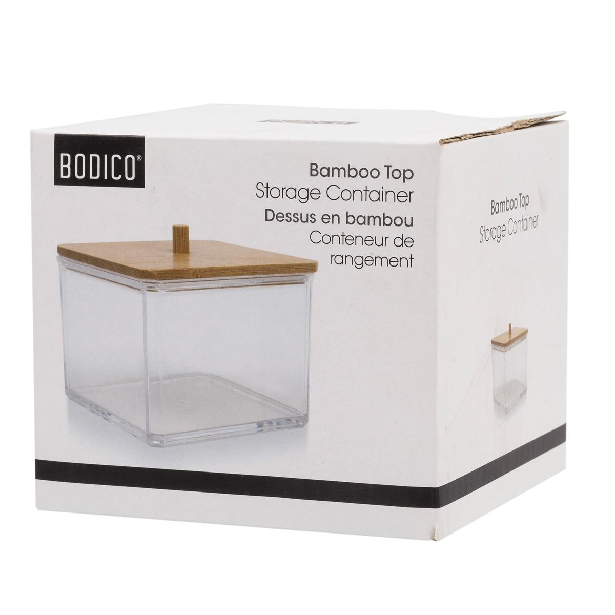 Col Box Design Bodico, Sq. Bamboo Container Col box, 9.5x9.5x8.8cm, PS