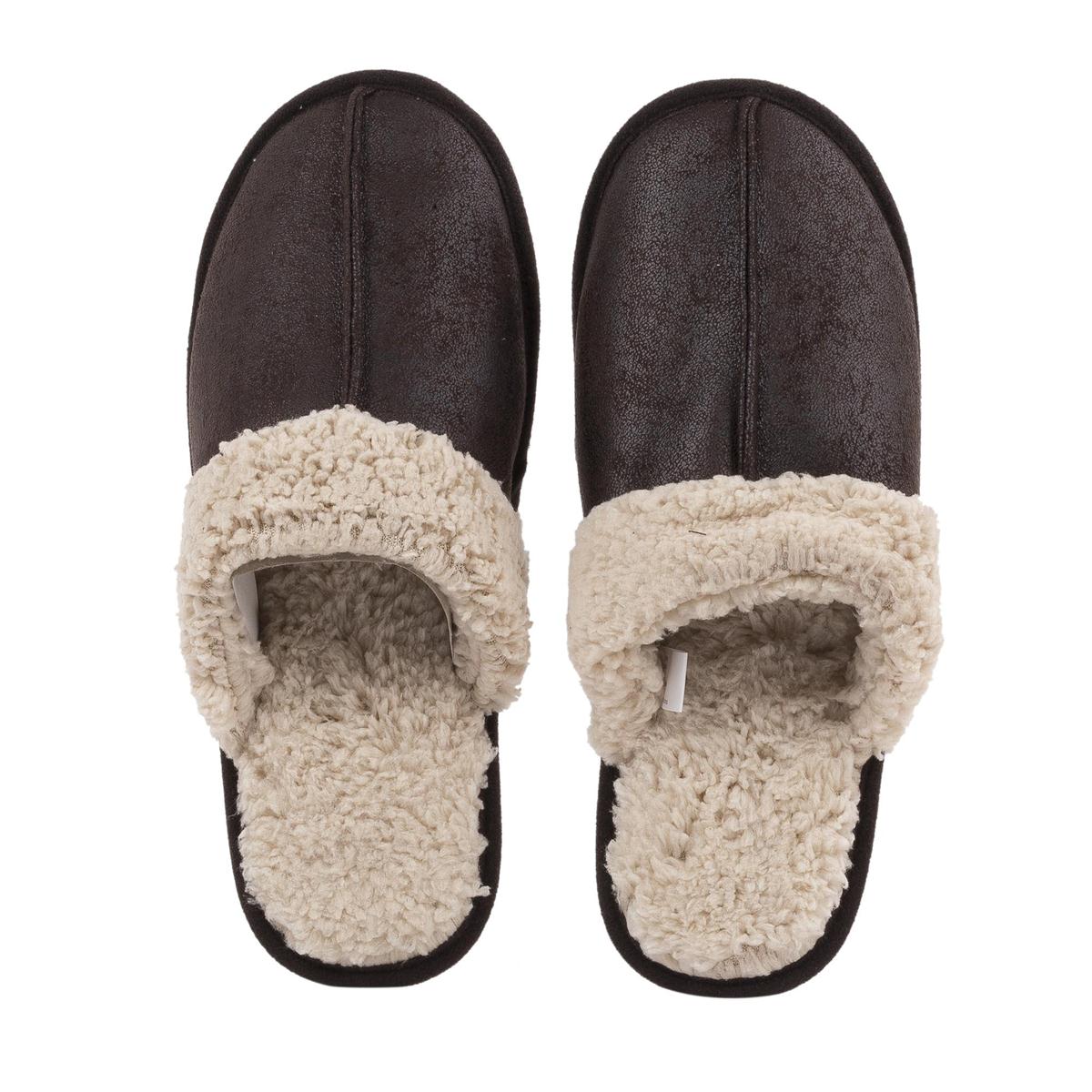 Bodico, Men's Sherpa Slipper w Memory Foam,3 sizes, col box