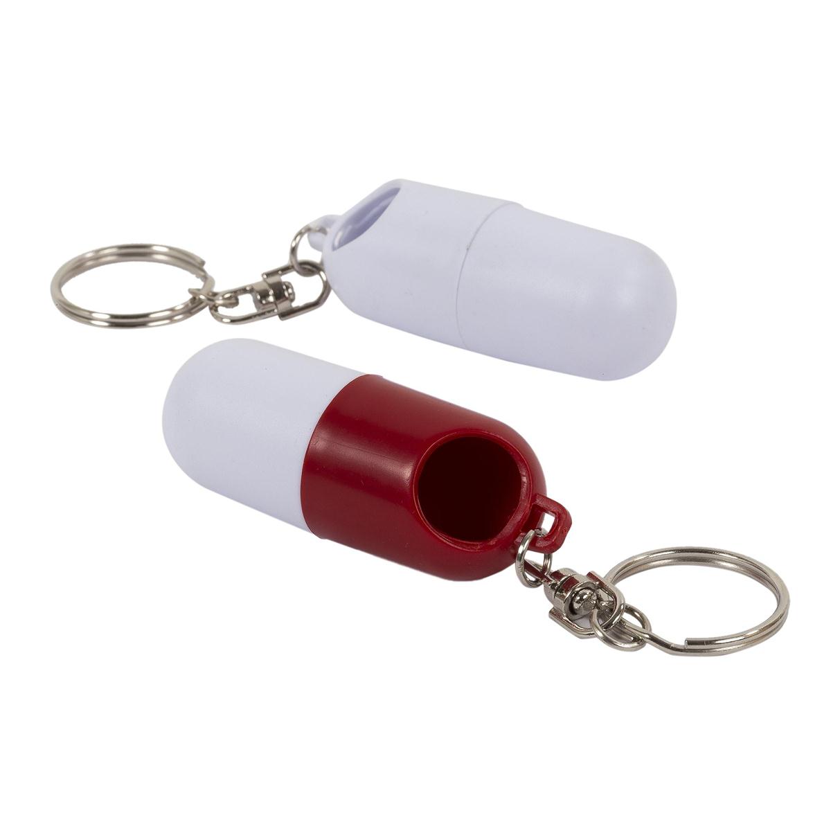 Bodico, Pill Case Keychain, 6x2.5cm 2asst, b/c
