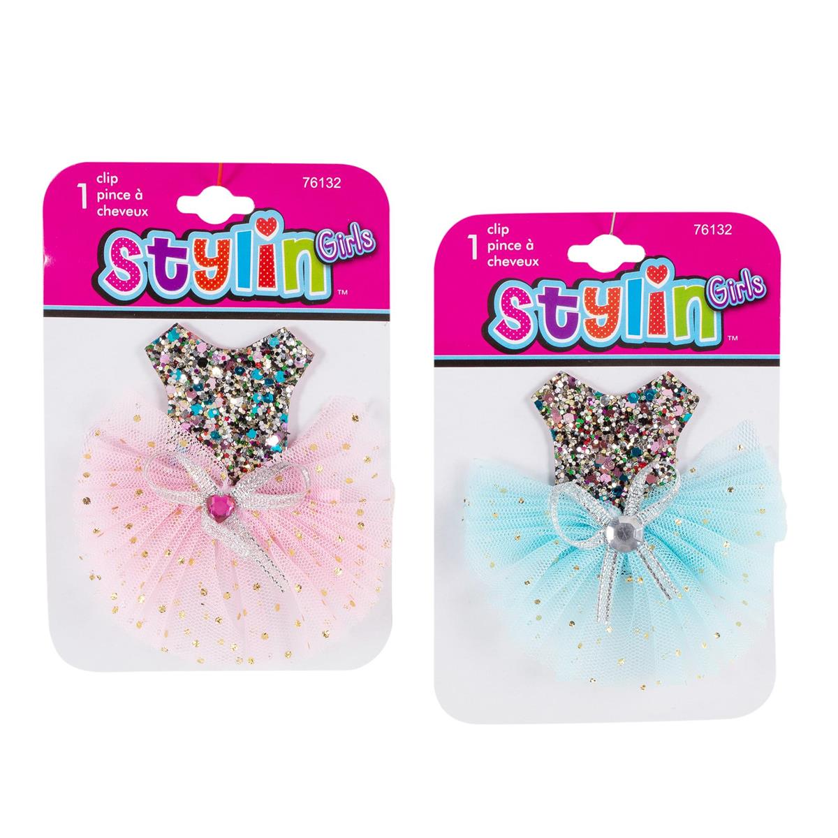 Stylin G, Glitter dress hair clip Tutu Glitter dress, header card