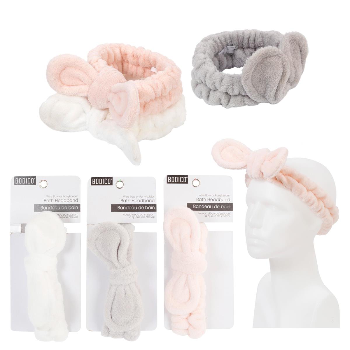 Bodico, Bath Headband, wire bow 20x5.5cm, header card, 3asst,