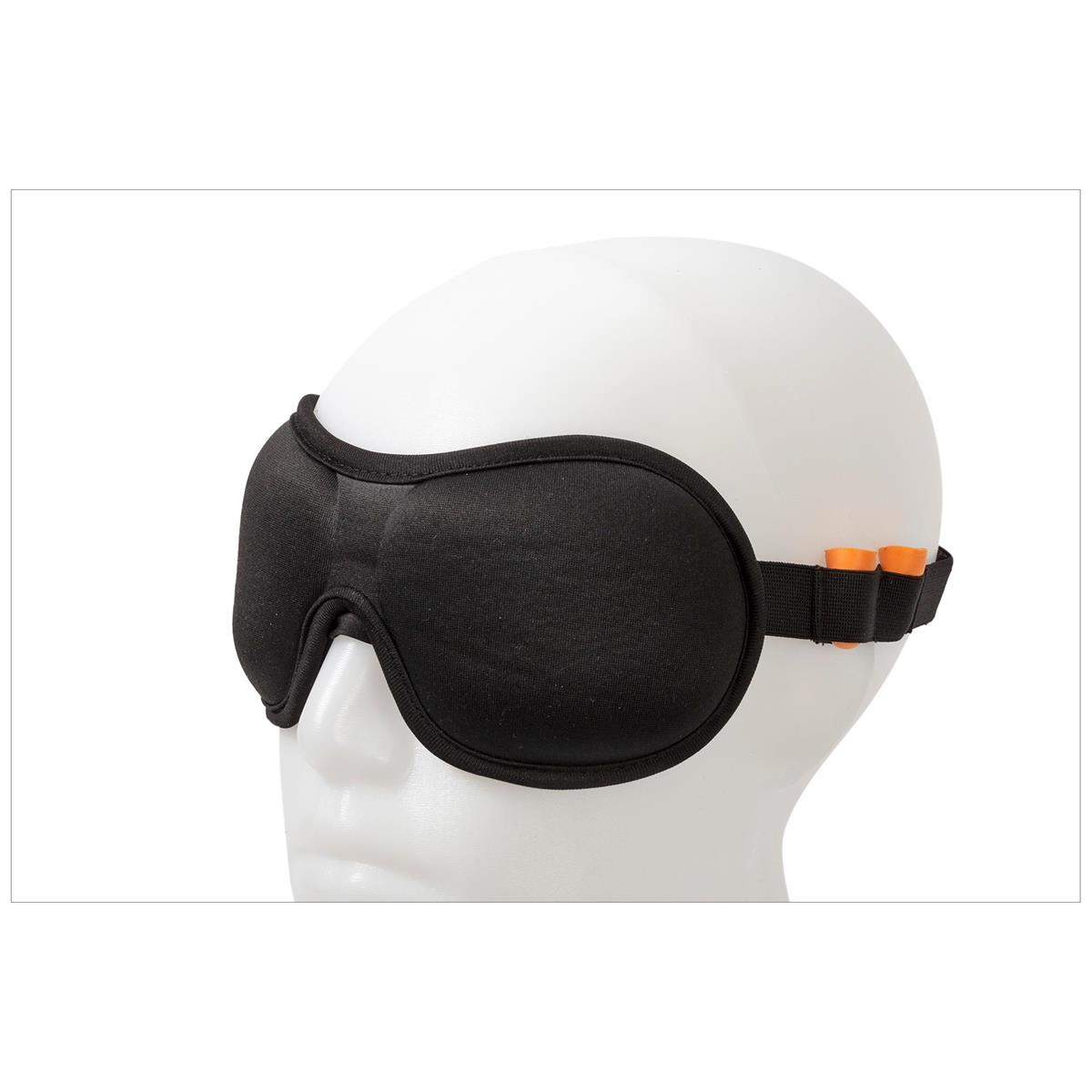 Global, Comfort Molded Eye Mask & Ear Plug Set, Black, col box