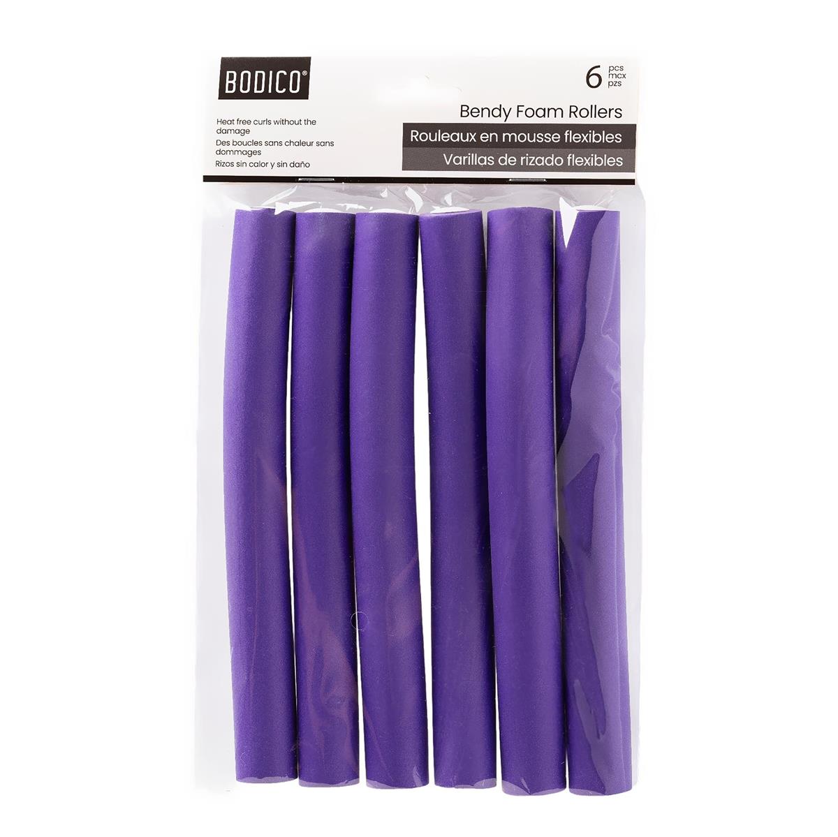 Bodico, 6pc Large Bendy Foam Roller , purple, pbh