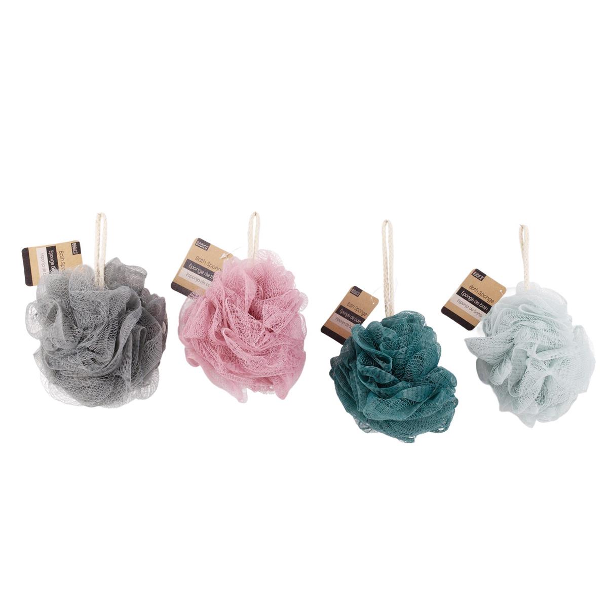 Bodico, Bath Sponge w Cotton Rope 50g, 4asst, ht