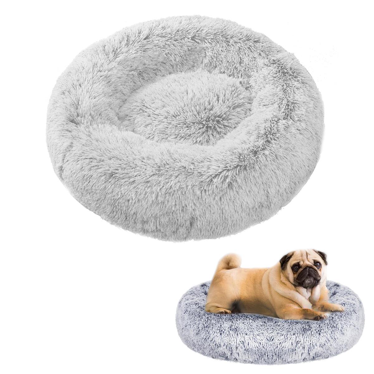 PAWS Fluffy Pet Bed(S), 20"x20"x4", Light Grey, h/t