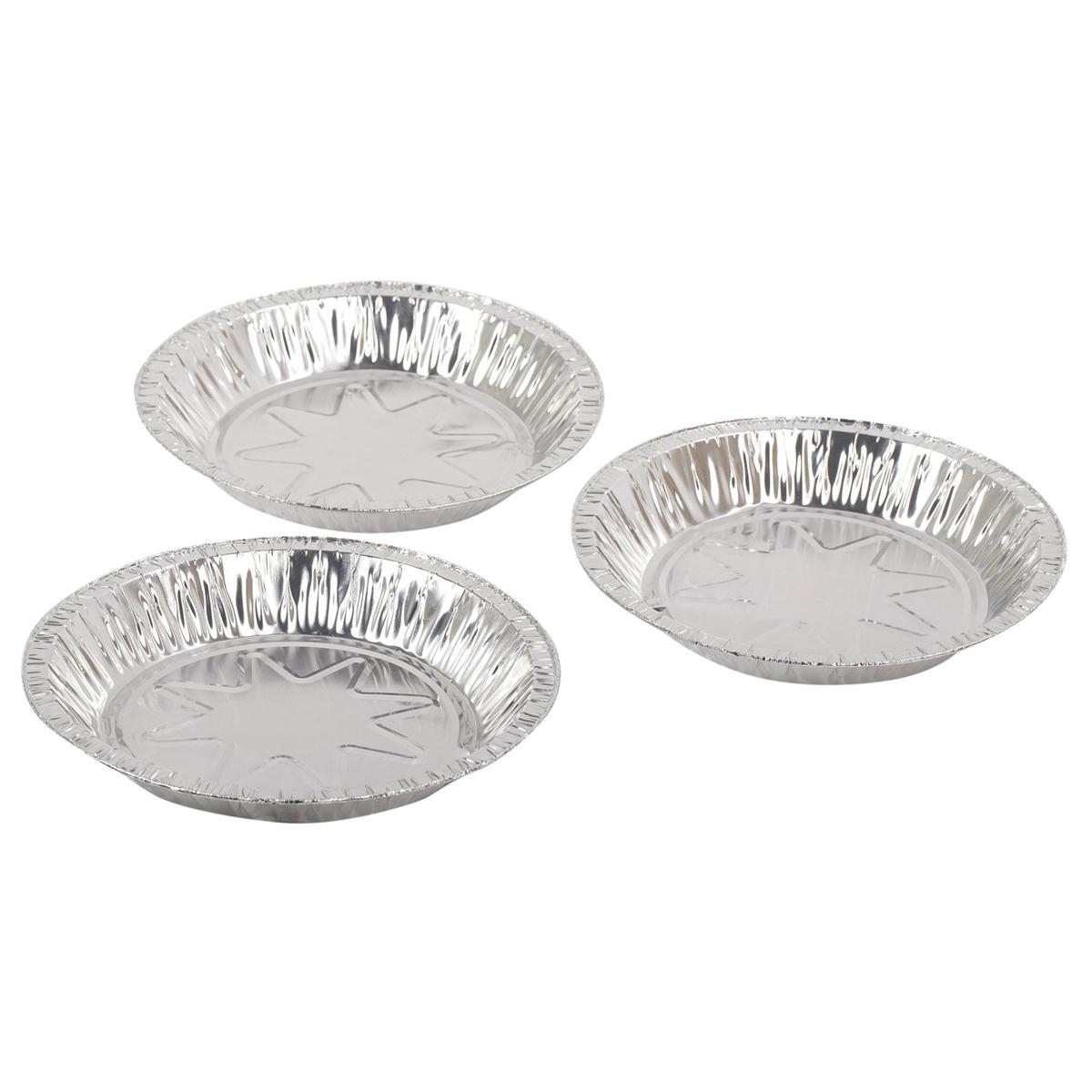 SiG.Kit 3pc 8" Foil Pie Plates, 11/8"Deep,77/8x11/5" (TE62554)