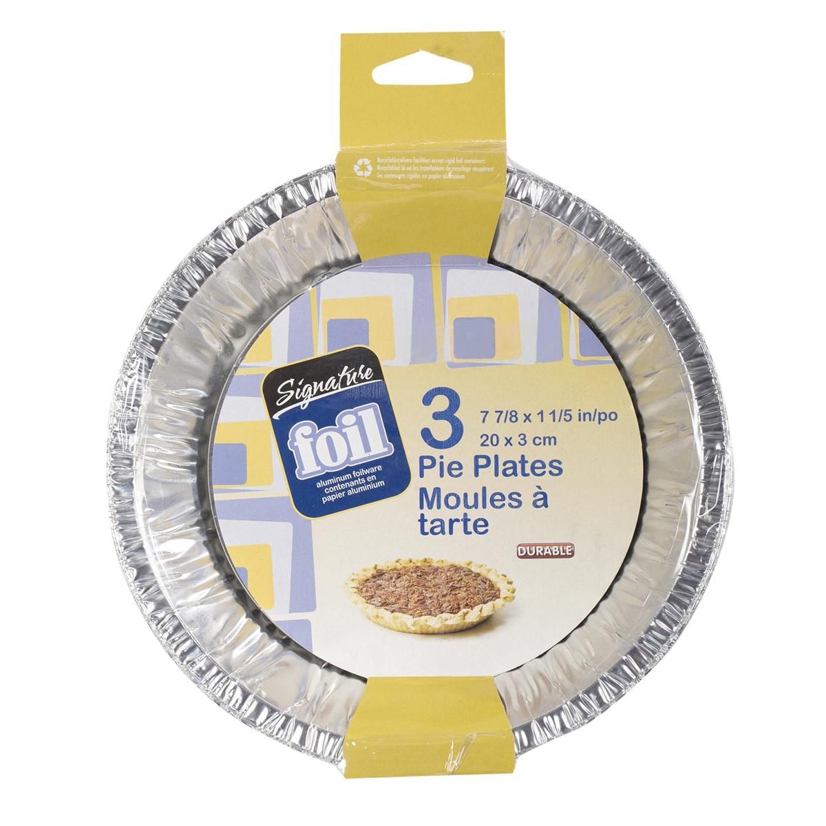 SiG.Kit 3pc 8" Foil Pie Plates, 11/8"Deep,77/8x11/5" (TE62554)
