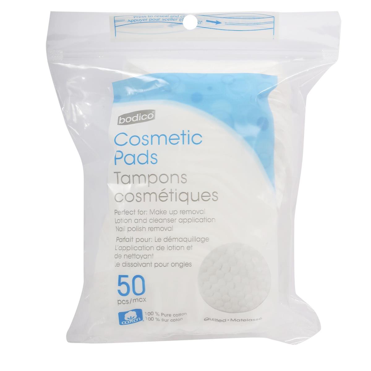 Bodico, 50pc Large QUILTED cosmetic pads, 100 cotton(HZ)