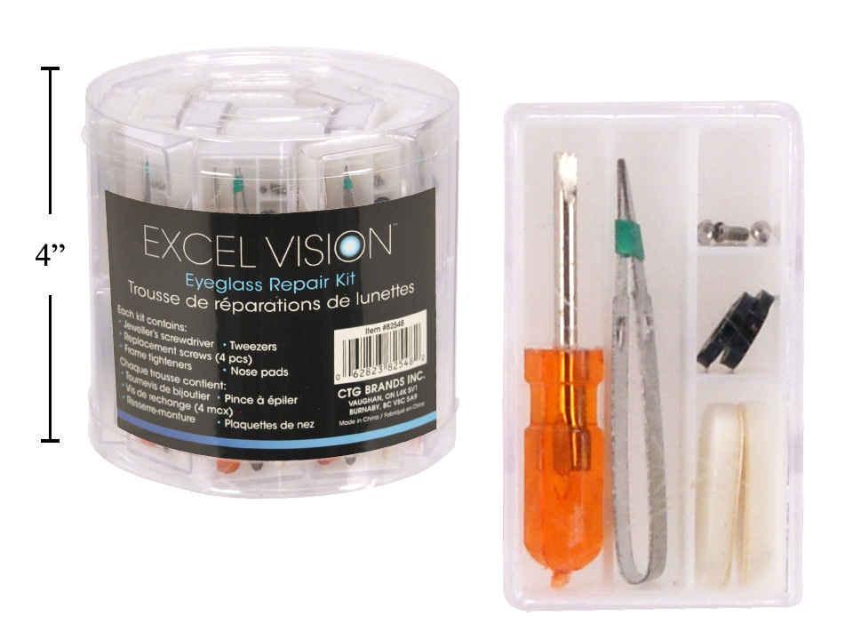 Excel Vision Eyeglasses Repair Kit Plastic Box, 36/pvc dsp