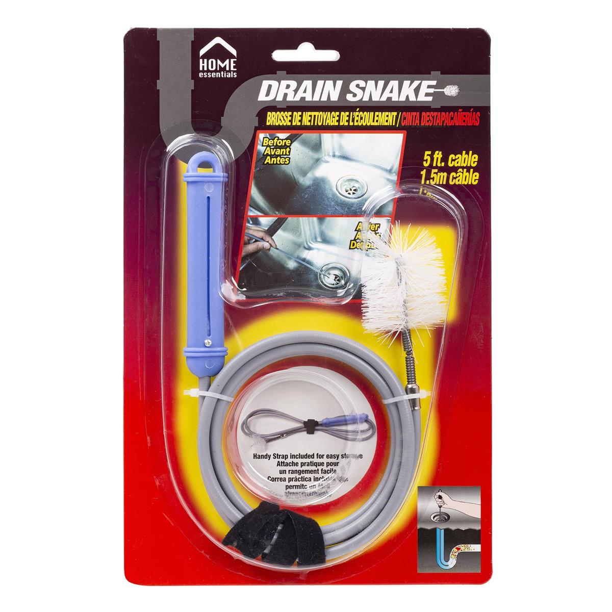 H.E. 5' Drain Snake , slide blister(CS)