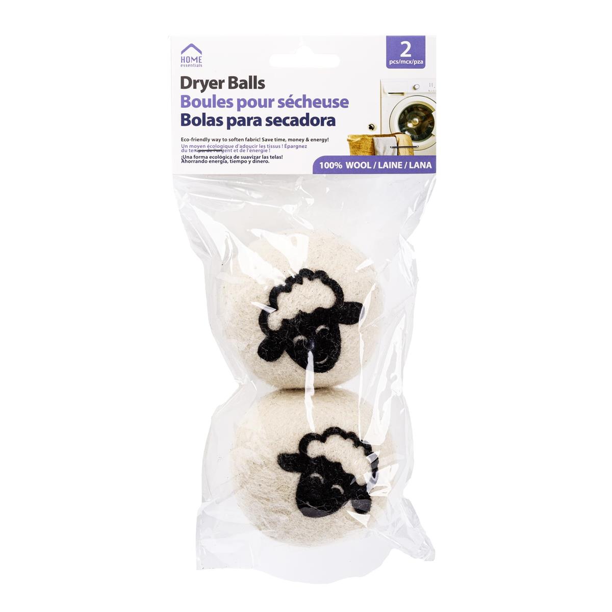 H.E. 2pc Wool Dryer Balls Sheep print