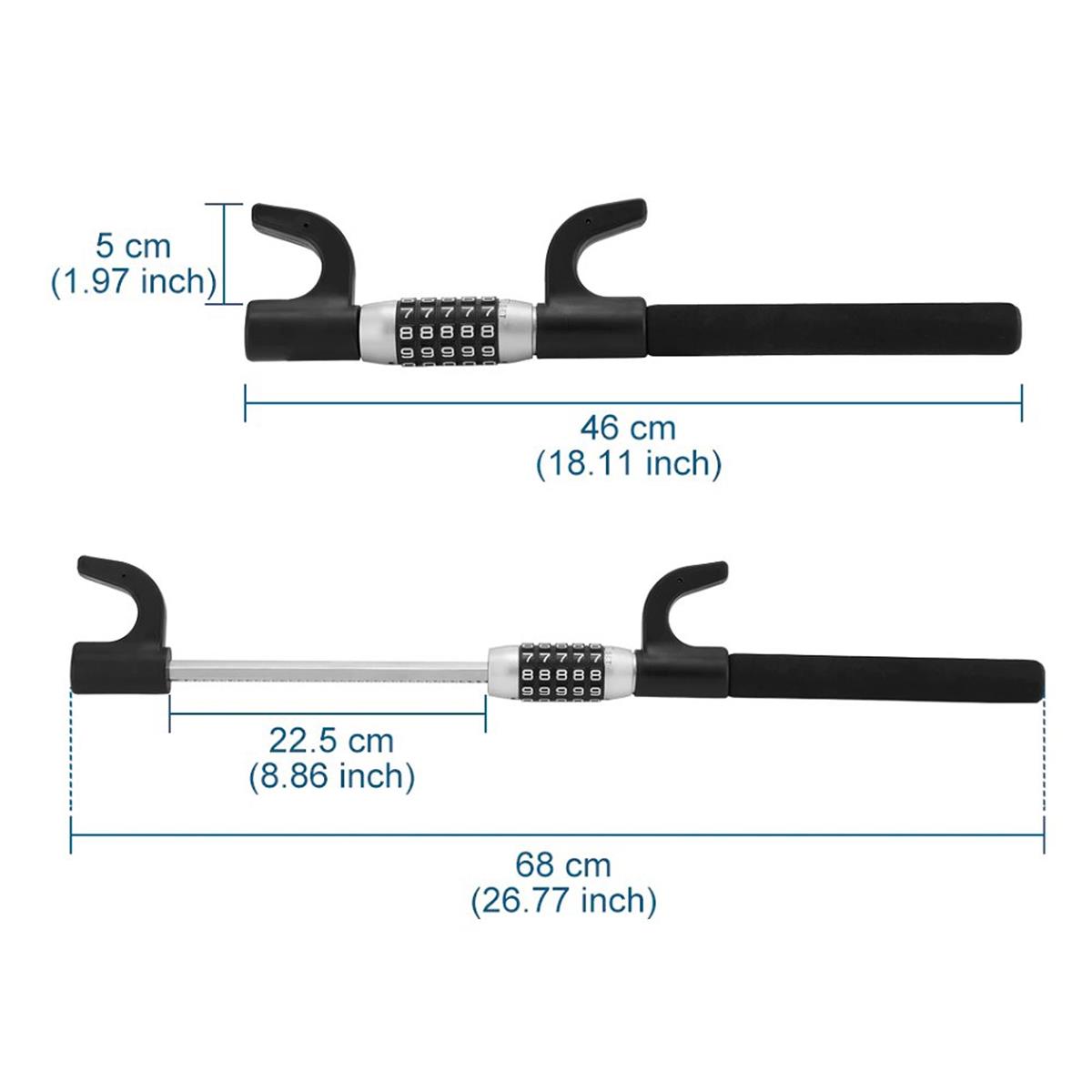 Steering wheel Lock, Keyless 5Digit, Cbx