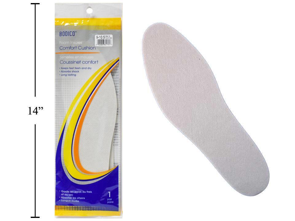 Bodico Men's Insoles, Size 910.5 printed bag w UPC(HZ)