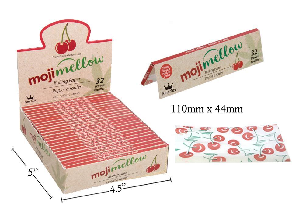 Moji Mellow, 32-PC Rolling Paper, Cherry, Booklet,25/DSP, 110 x 44mm, Moji Mellow, 32-PC Rolling Paper, Cherry, Booklet,25/DSP, 110 x 44mm,