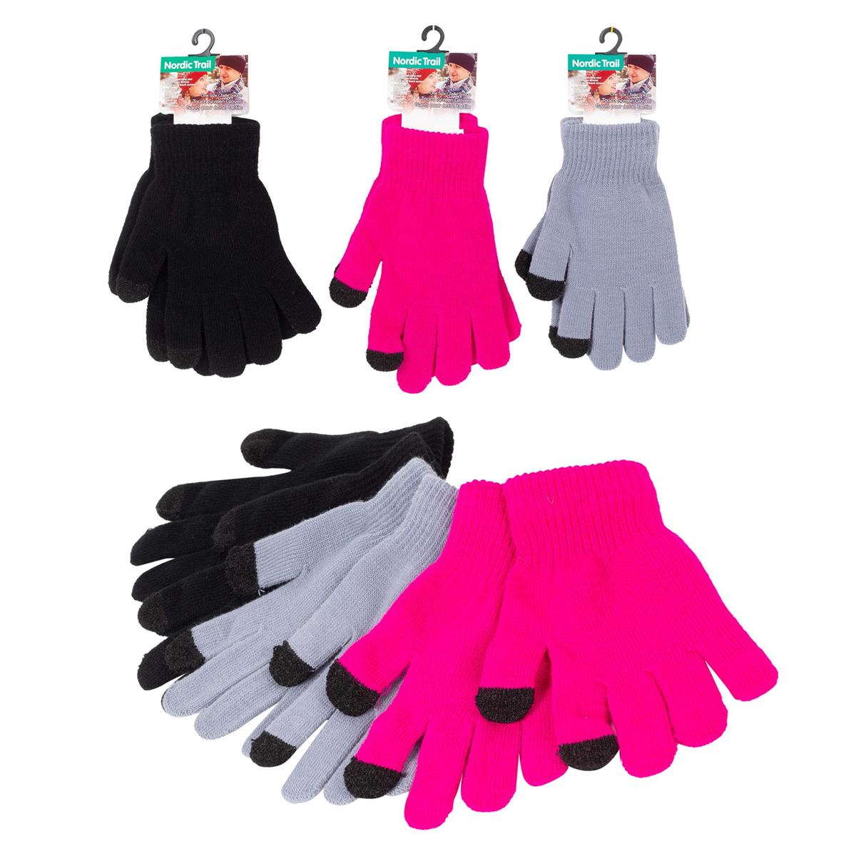 Nordic T. Adult Touch Screen Magic Glove, 3/C,One Size,header w/jhook