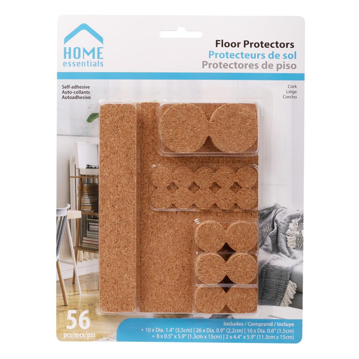 H.E. 56-PC Floor Protectors Cork Blister card