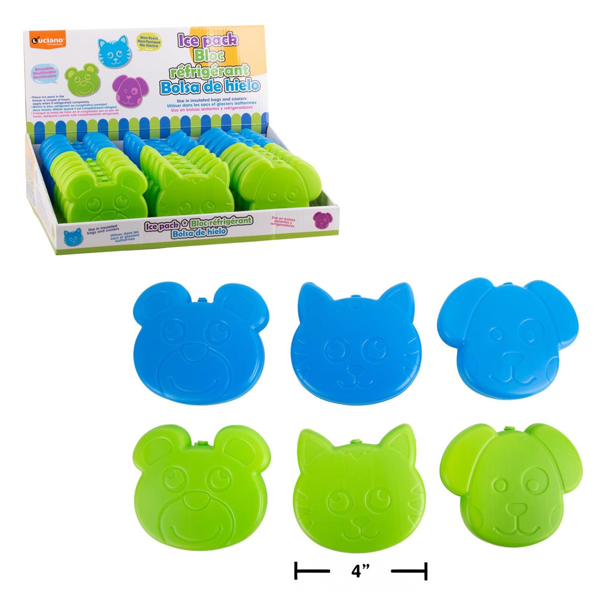 SnakPac Animal Ice Pack, 3 styles, 3 colours, 27/dsp