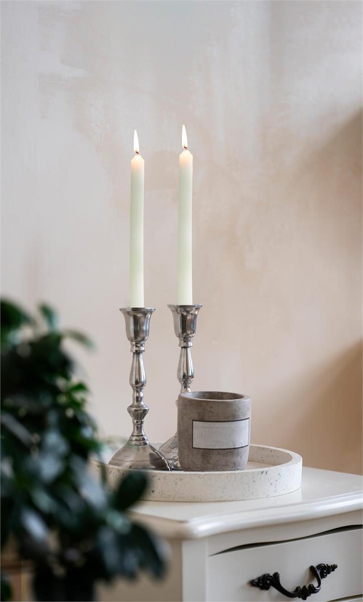 KG Enlighten 4Pk 10" Diner Candle, White, Unscented (Az)