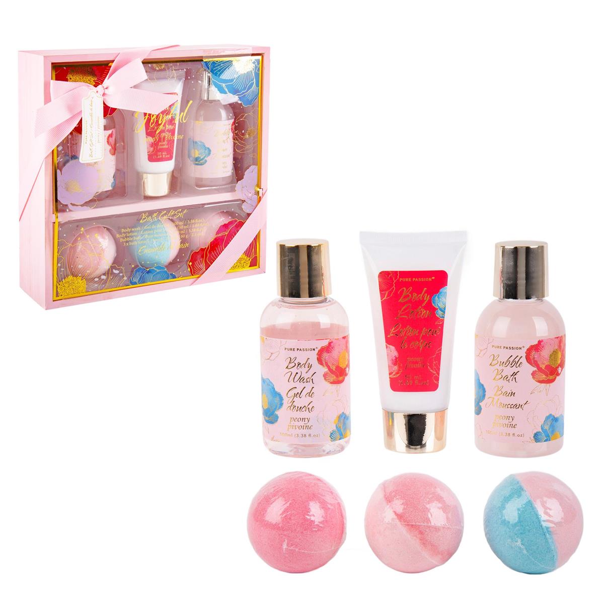 PP 6pcs Shower & Bath set 100mL Shower Gel, Bubble Bath