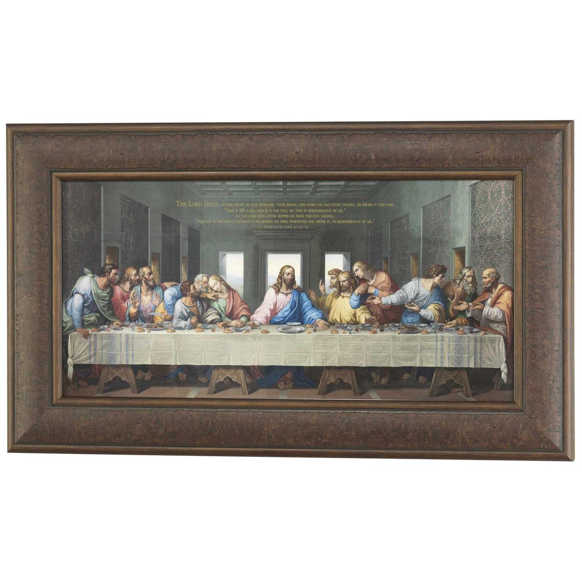 49B-2512-1293 | Framed Wall Art The Last Supper 25x12