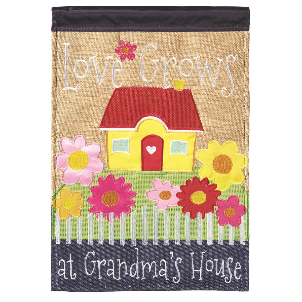 3dRose Gartenflagge „I Love Mops“ – Lustige Hunde-Flagge Mit Blumenmuster Für Garten & Haus