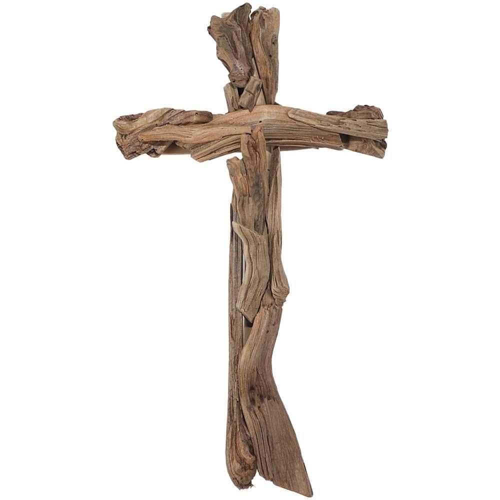 Driftwood Wall Cross 16"