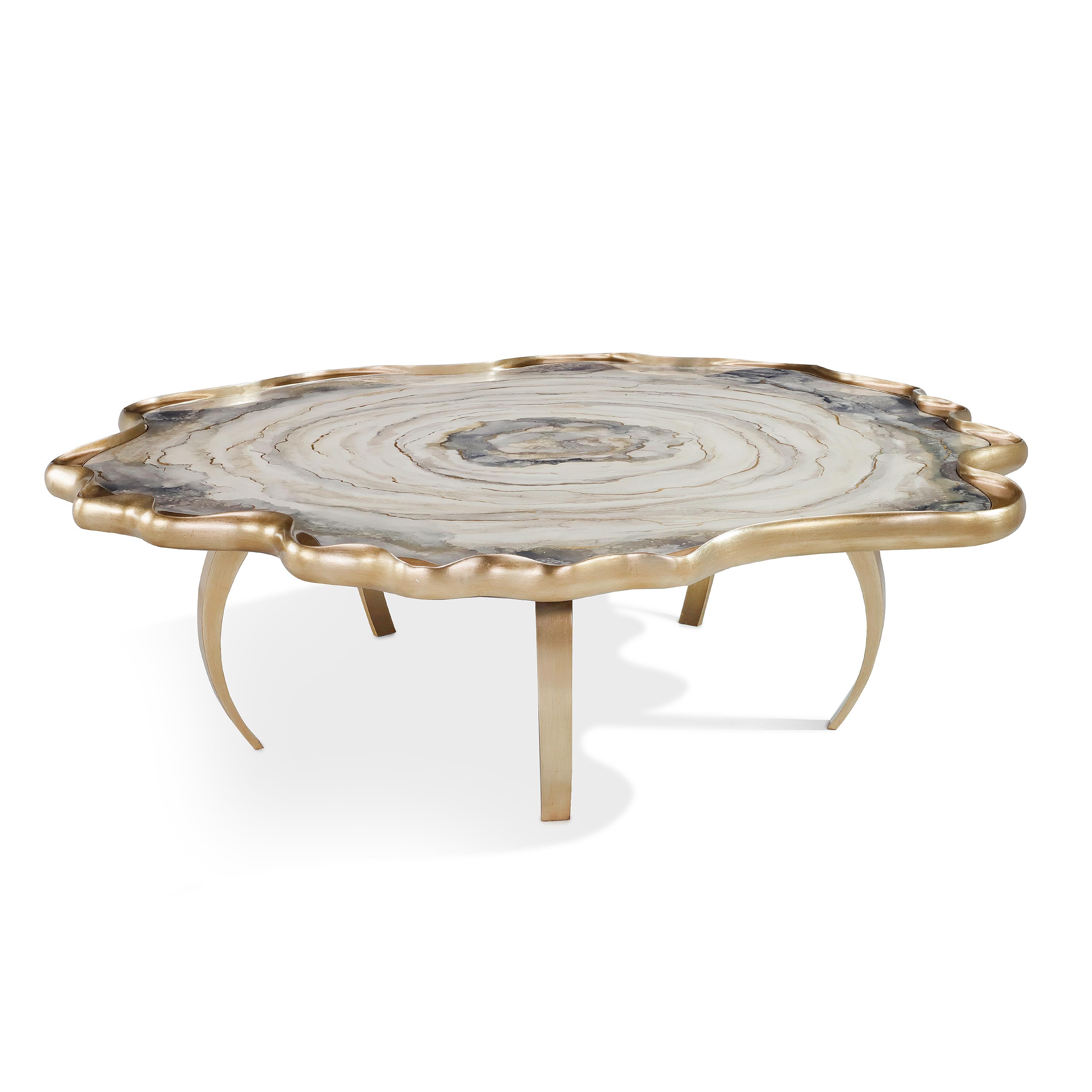 18Hx58Wx57D ACHATES COCKTAIL TABLE