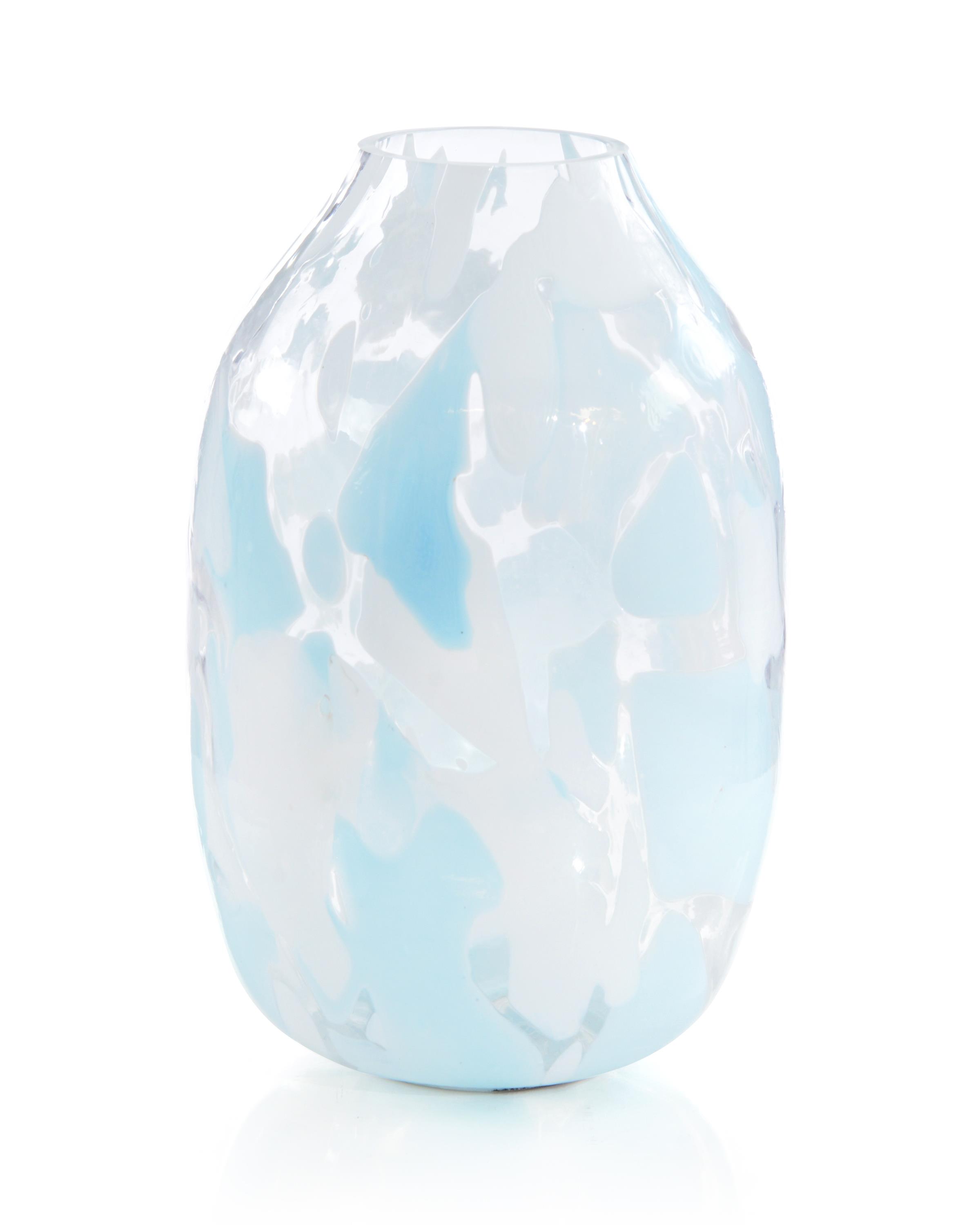 04HS15"H X 10"D LARGE BARCELONA GLASS VASE
