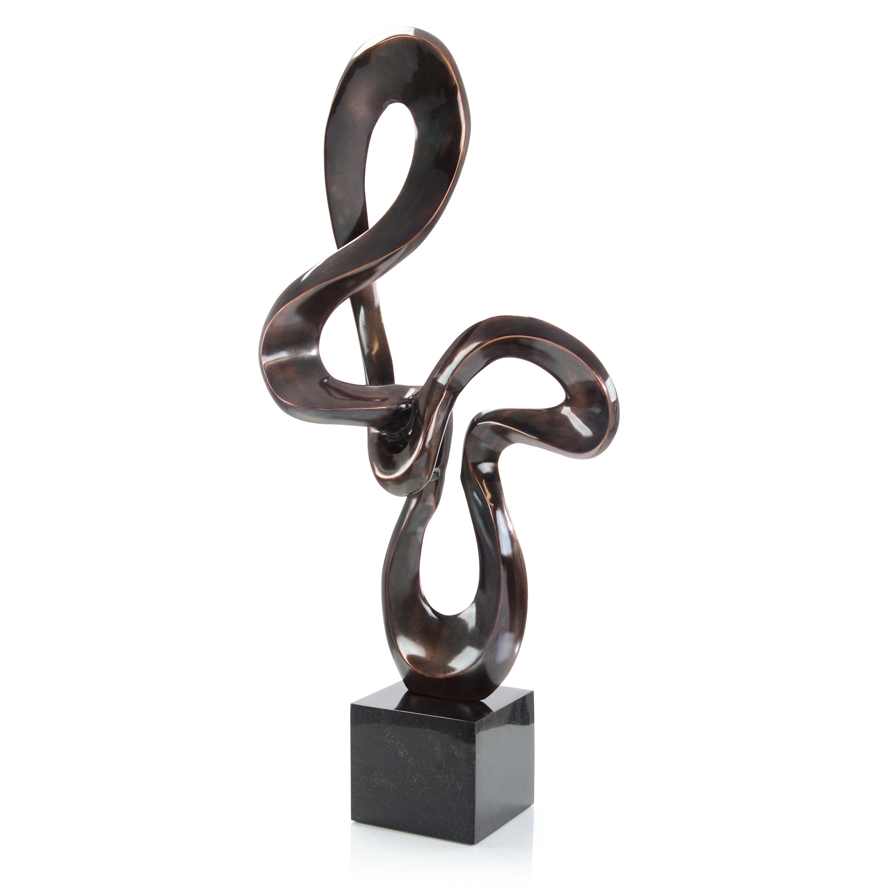 HS39"H X 17"W X 7"D RECURVO SCULPTURE, BRONZE