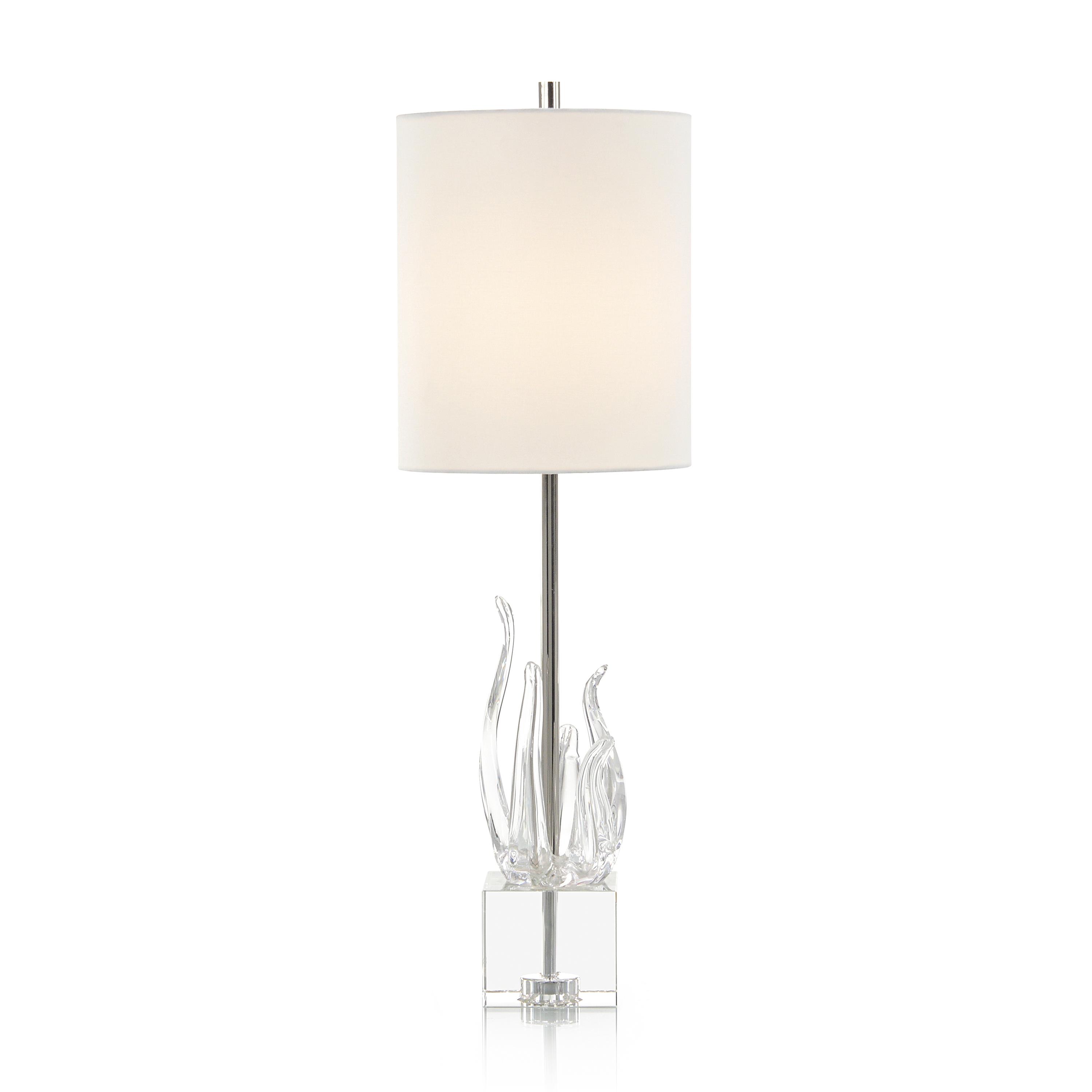 03H31"H GLASS SCULPTURE TABLE LAMP