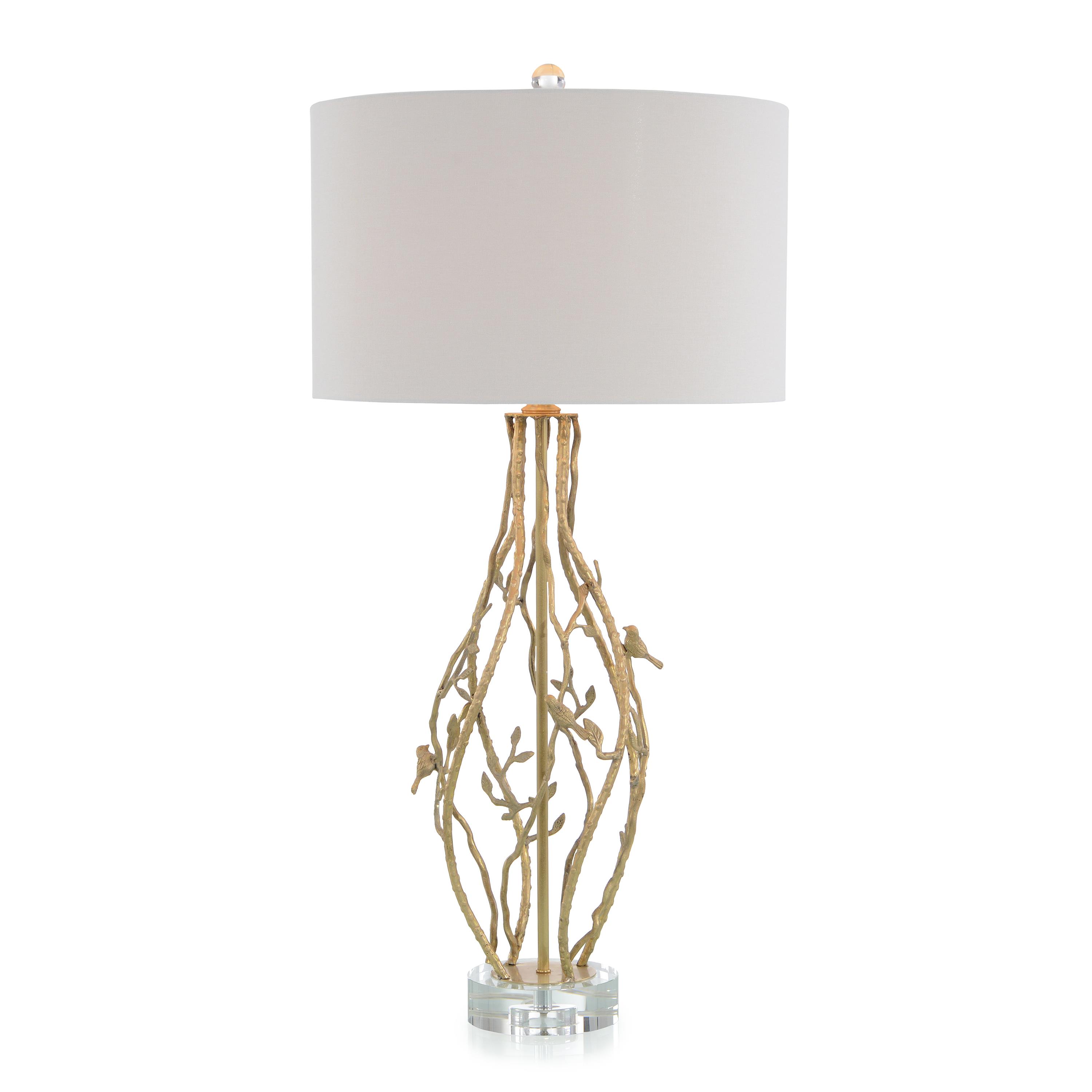 04HS35"H TWISTED VINE BRASS TABLE LAMP