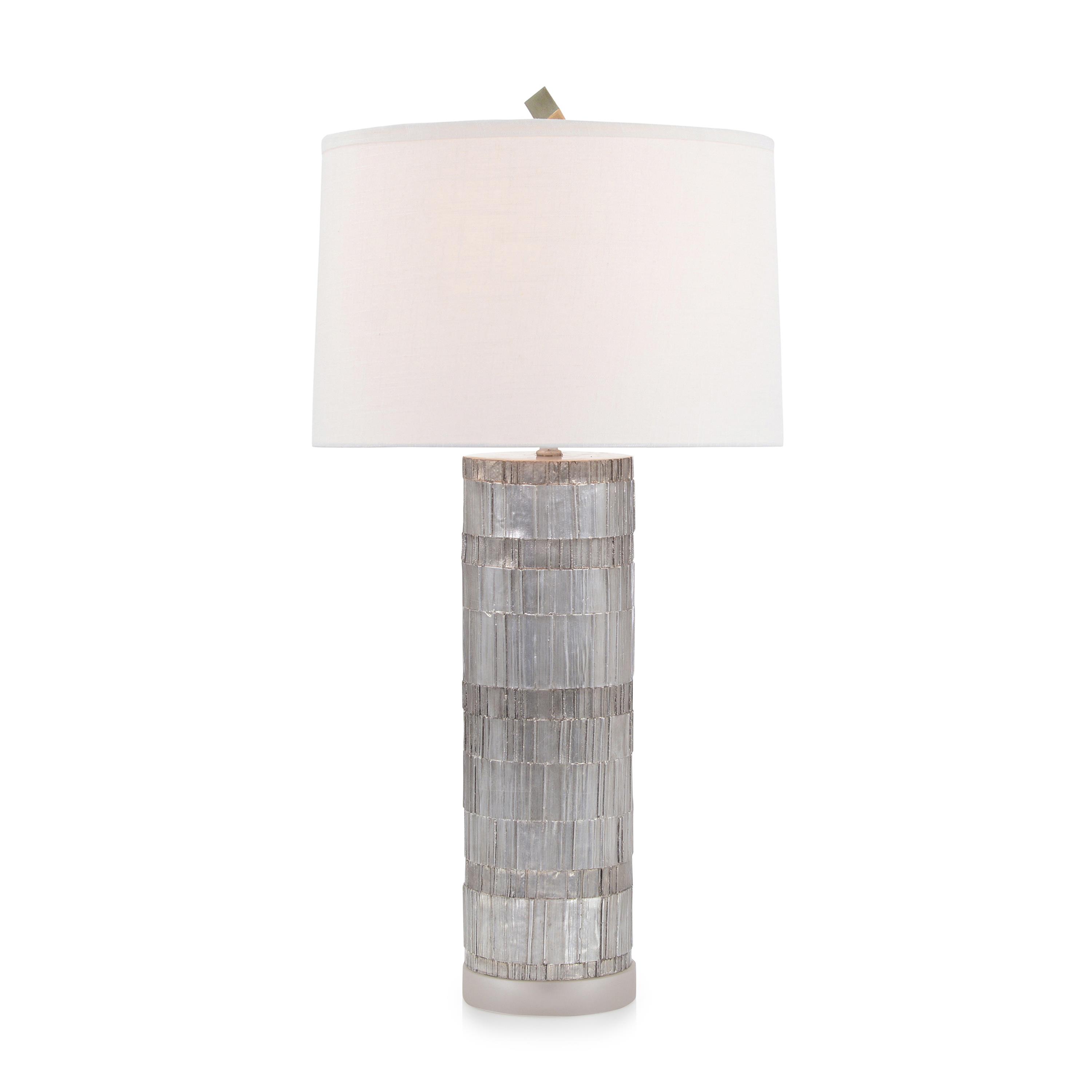 Deco 79 Crystal Tube Table Lamp – 31” Gold & Black Metal Lamp With Silk Shade - View #13