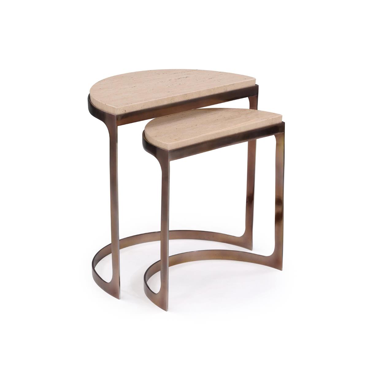 04MARBLE NESTING SIDE TABLES (SET OF TWO)