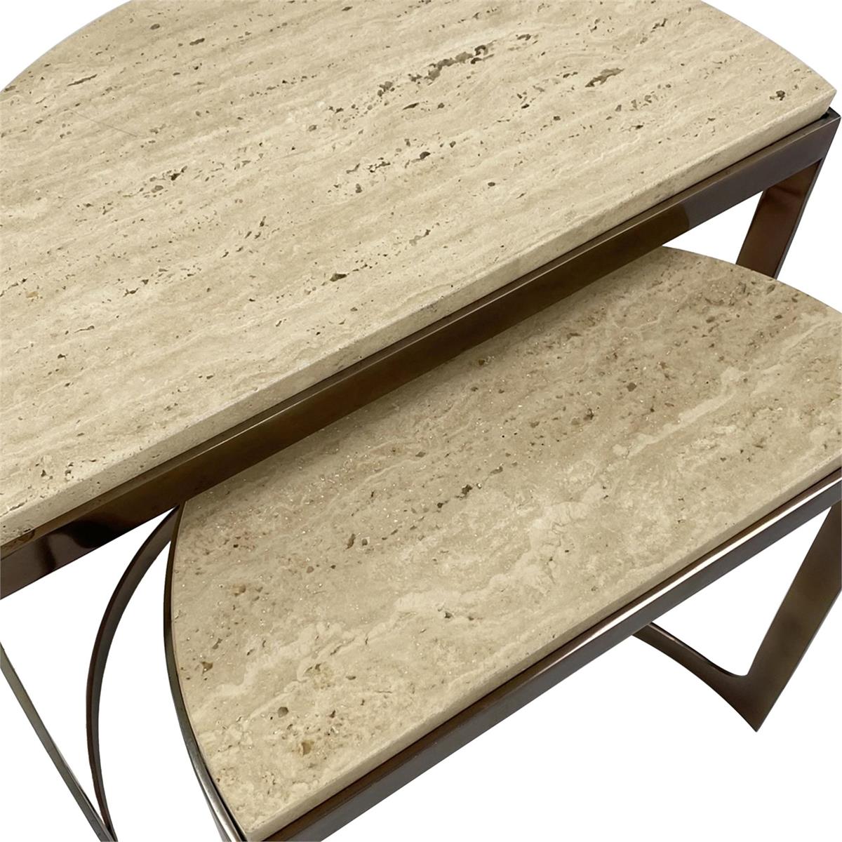 04MARBLE NESTING SIDE TABLES (SET OF TWO)