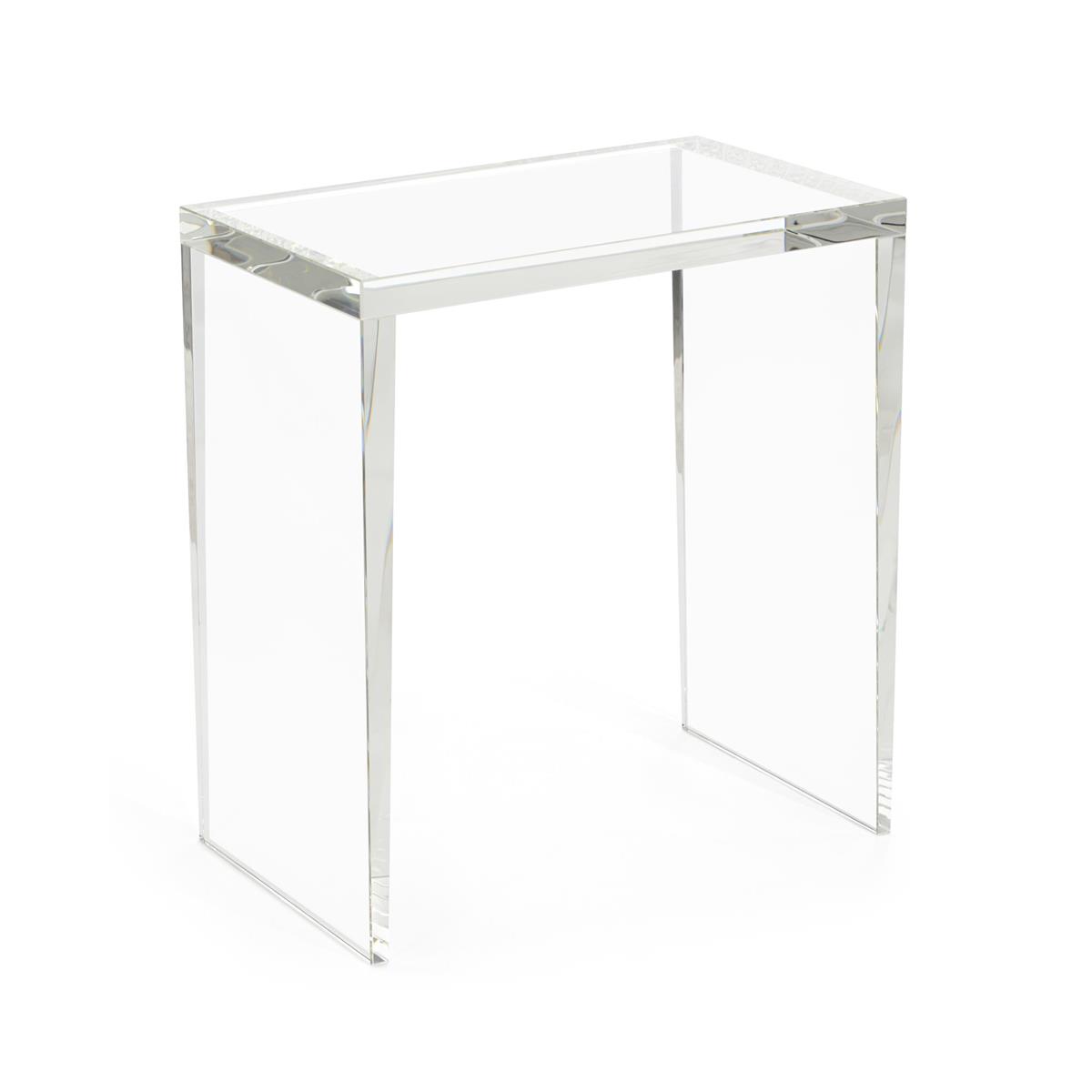 0420"H X 22"W X 12"D CRYSTAL SIDE TABLE