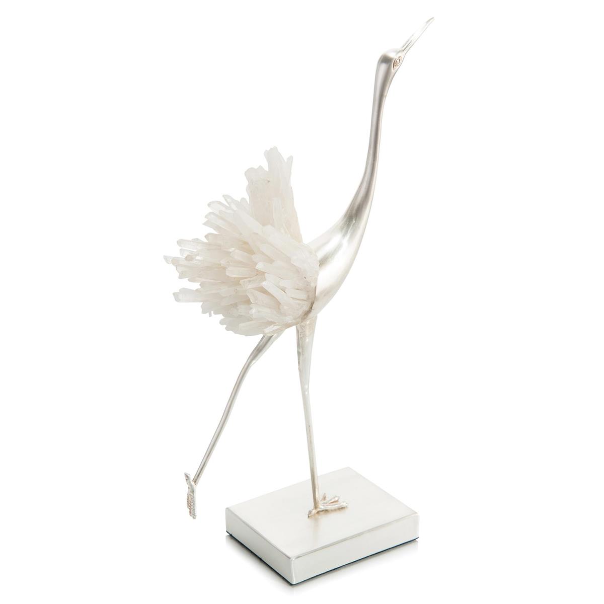 15.25Hx9Wx4.5D QUARTZ EGRET STRETCHING