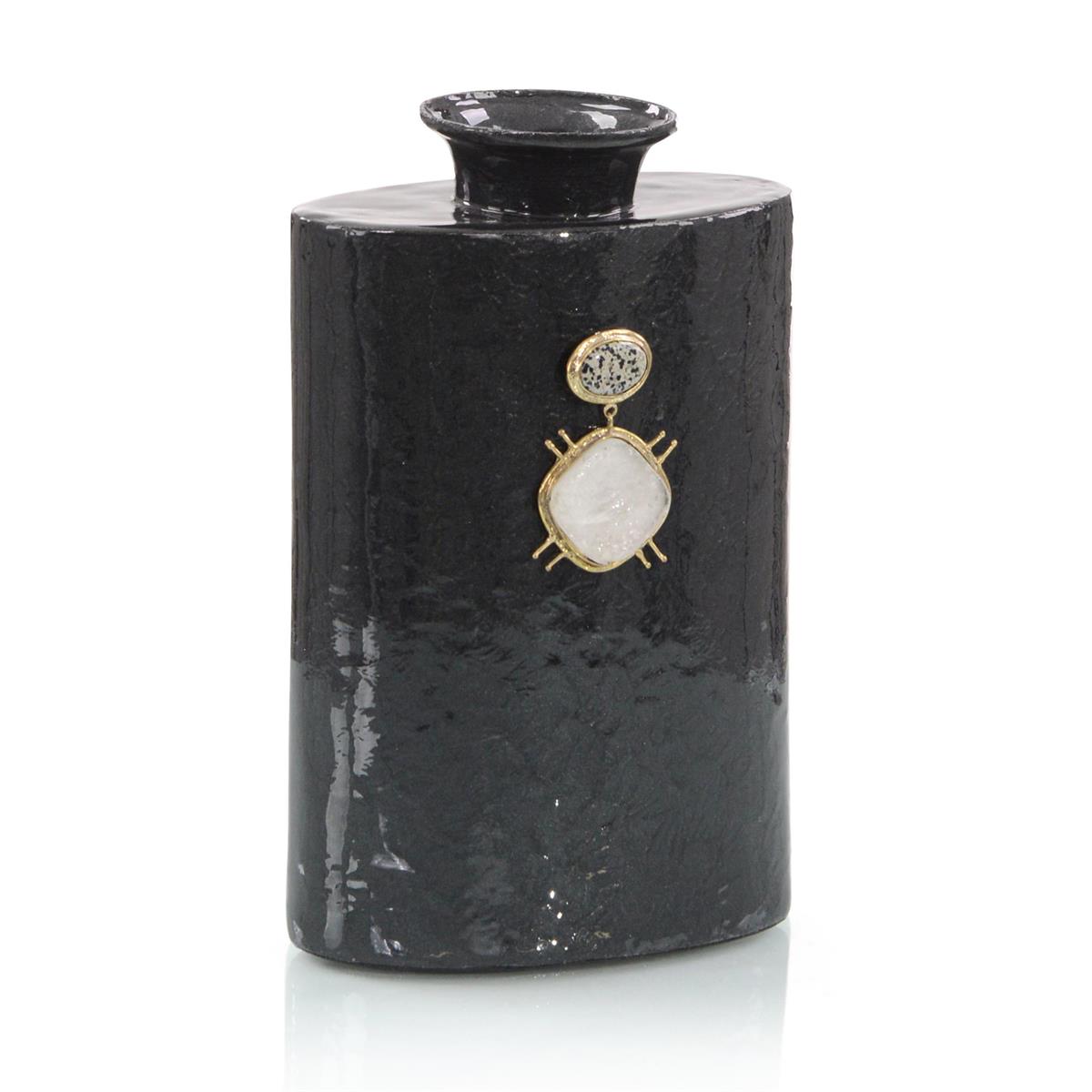 0412.75"H X 8"W X 4.5"D STONE VASE