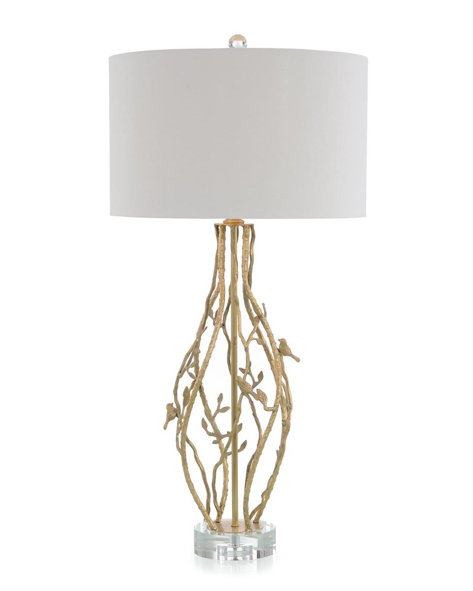 04HS35"H TWISTED VINE BRASS TABLE LAMP