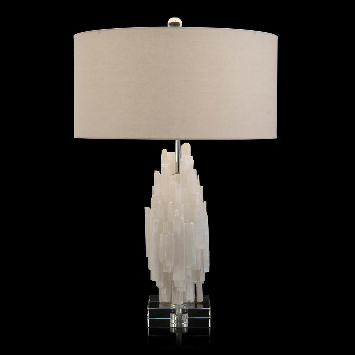 selenite table lamp
