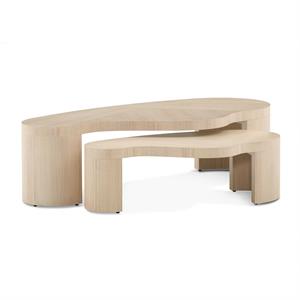 SET 2 WHITEWASHED AERO COCKTAIL TABLES