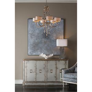H-42Hx74Wx18D JUNO FOXED MIRROR CREDENZA