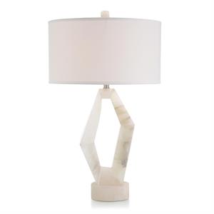 H-34H ABSTRACT ALABASTER TABLE LAMP