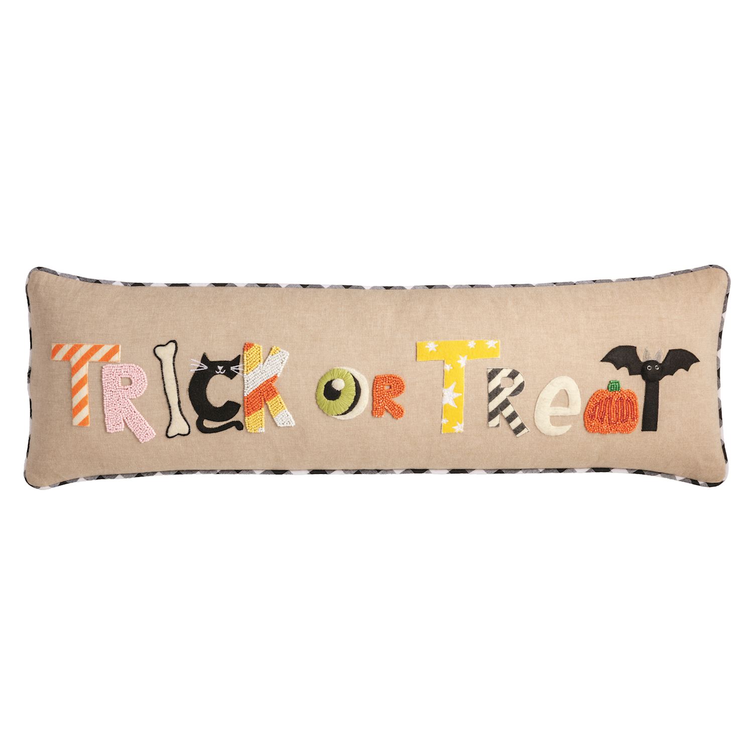 Cuscino Lungo Decorativo Mud Pie A Forma Di Carota Per Pasqua – Cotone Con Ricamo, Cm 19,8 X 76,2 - 2