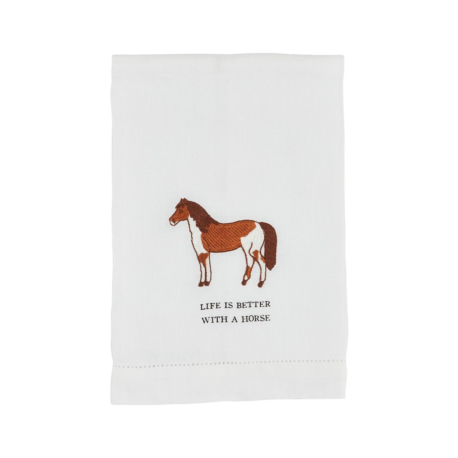 Mud Pie Life Horse Hand Towel