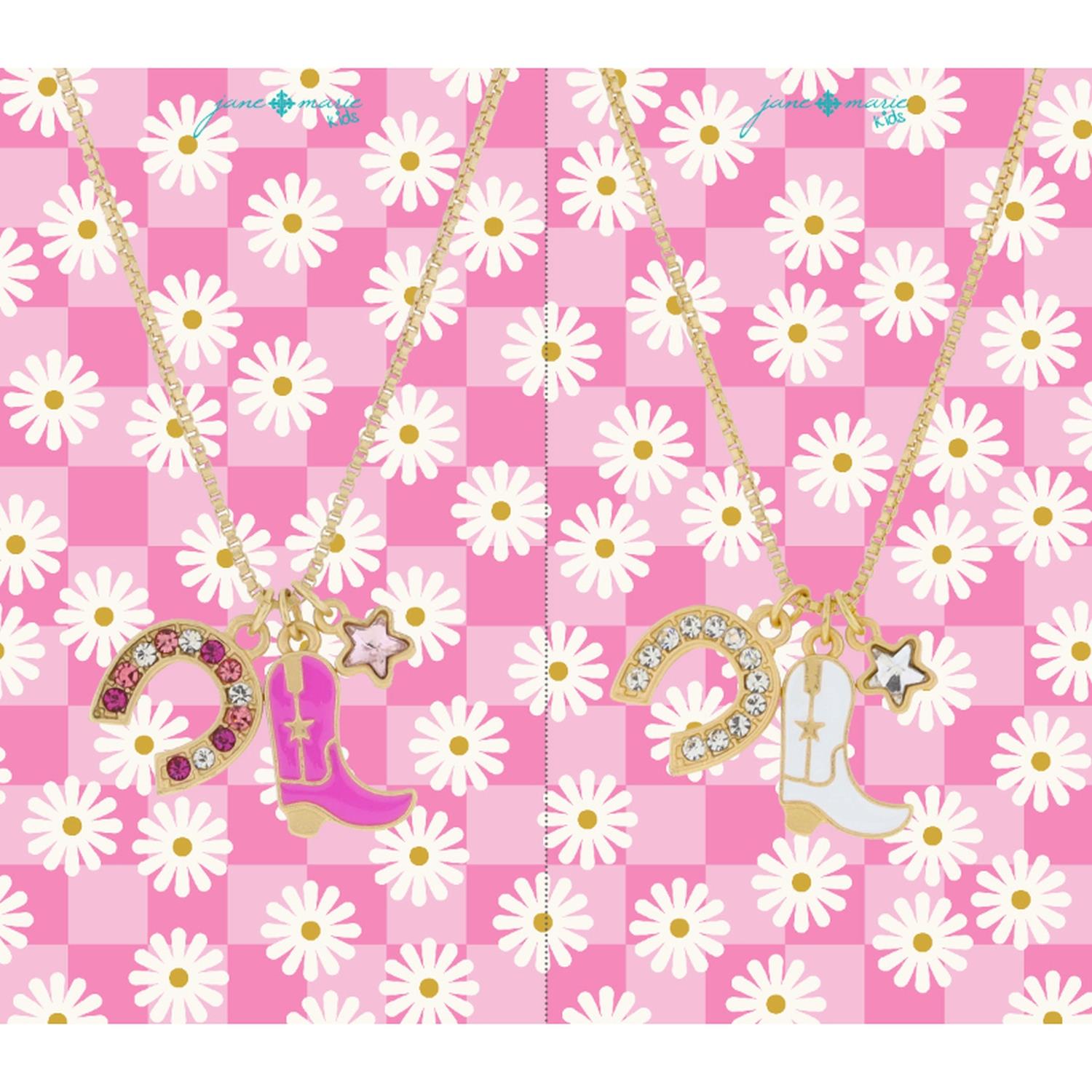 Kids Set of 2, Crystal Horseshoes, Cowgirl Boots & Star Crystal