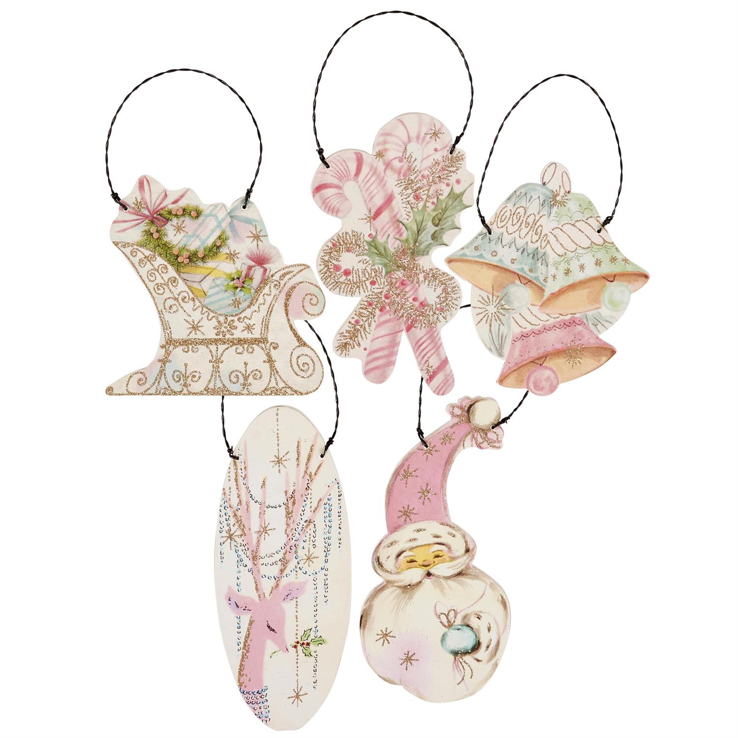 Primitives By Kathy Wholesale Pastel Christmas Ornament Set OneCoast