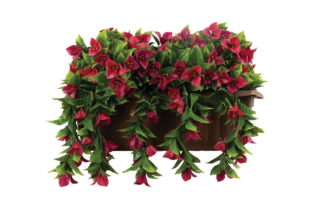 6535-FU | BOUGAINVILLEA WINDOW BOX WITH HOOKS, 19.5