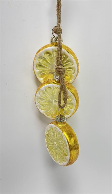 XT1734 | LEMON SLICE X3, ORNAMENT, 6.5