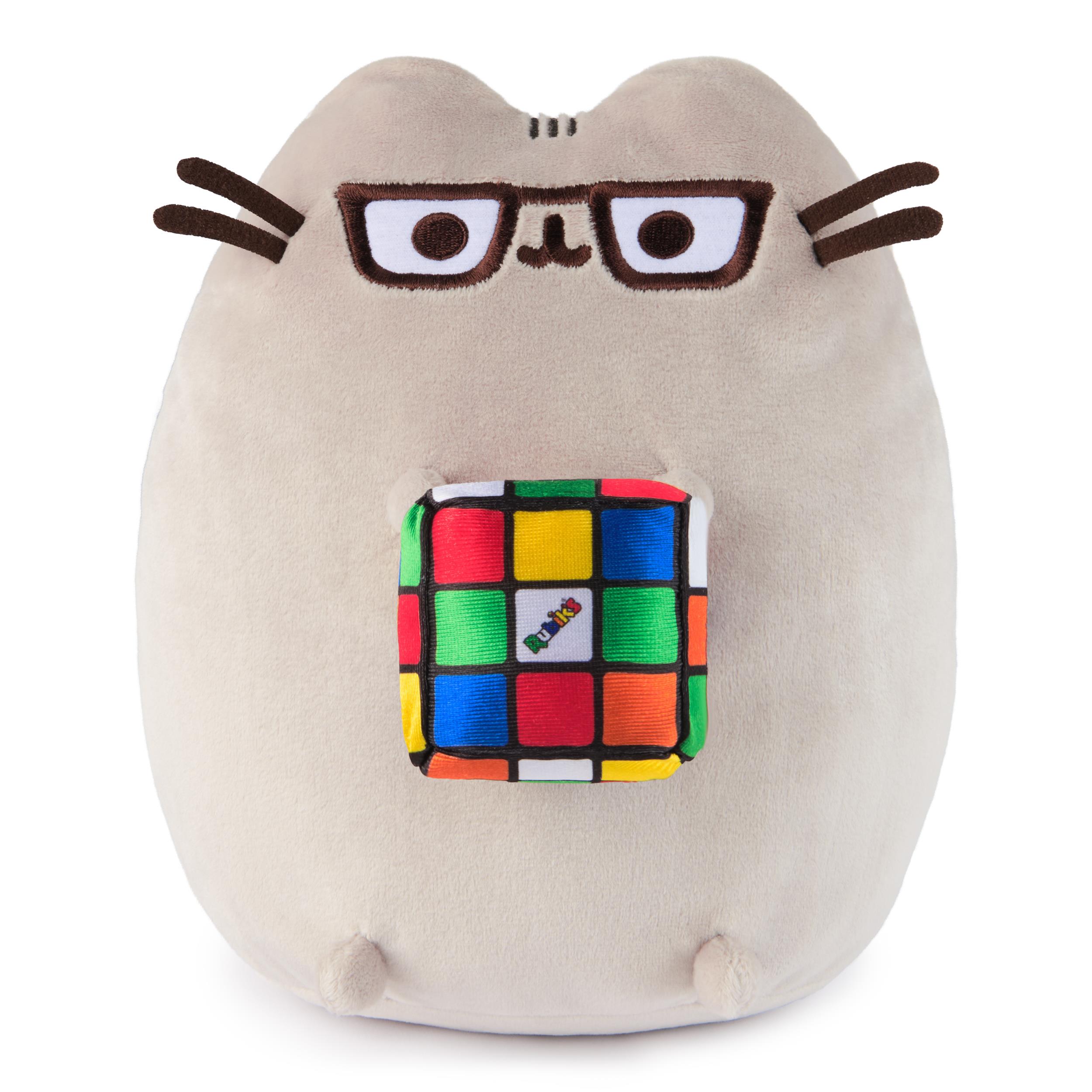 Pusheen with Rubik`s Cube, 9.5 in