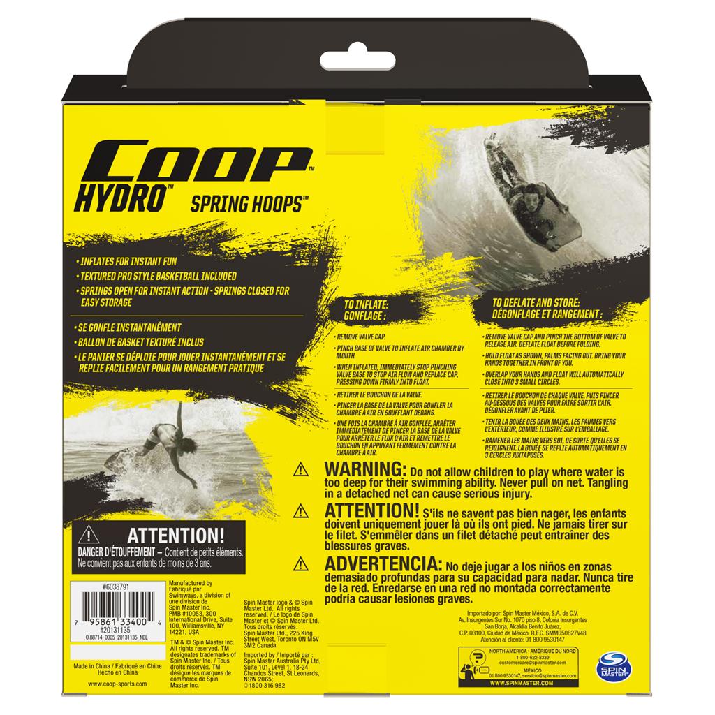 Hydro Spring Hoops Inflatable Pool Game Basketball Set